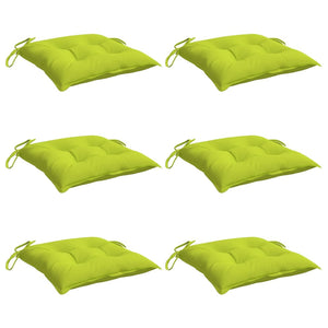 vidaXL Chair Cushions 6 pcs. Lime Green 40x40x7 cm Oxford Fabric