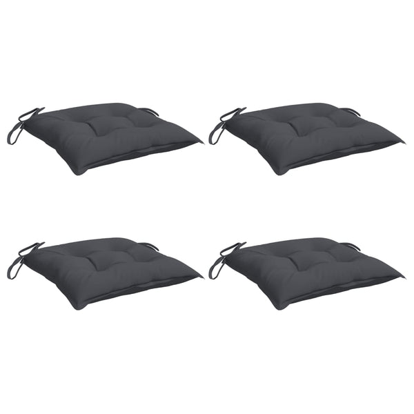 Stuhlkissen 4 Stk. Anthrazit 50x50x7 cm Oxford-Gewebe