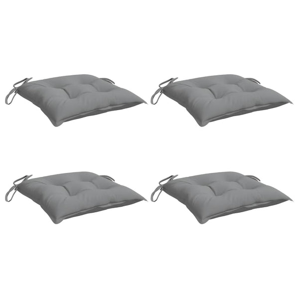Stuhlkissen 4 Stk. Grau 50x50x7 cm Oxford-Gewebe