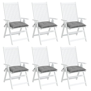 Stuhlkissen 6 Stk. Grau 50x50x7 cm Oxford-Gewebe