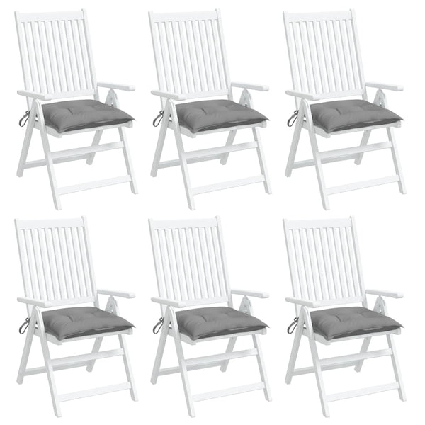Stuhlkissen 6 Stk. Grau 50x50x7 cm Oxford-Gewebe