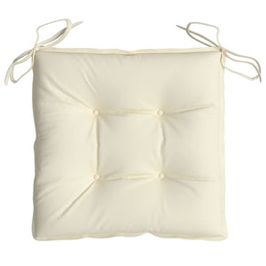 vidaXL Coussins de chaise 2 pcs Crème 50x50x7 cm Tissu Oxford