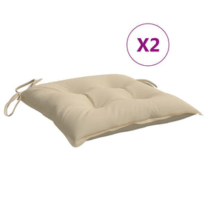 Stuhlkissen 2 Stk. Beige 50x50x7 cm Oxford-Gewebe