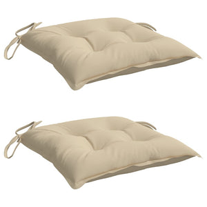 Stuhlkissen 2 Stk. Beige 50x50x7 cm Oxford-Gewebe