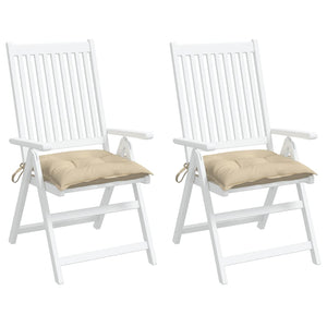 Stuhlkissen 2 Stk. Beige 50x50x7 cm Oxford-Gewebe