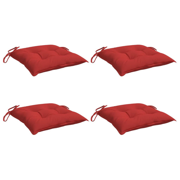 Stuhlkissen 4 Stk. Rot 50x50x7 cm Oxford-Gewebe