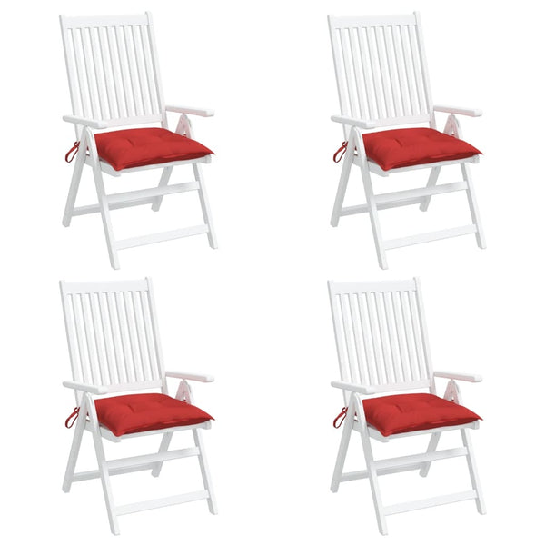 Stuhlkissen 4 Stk. Rot 50x50x7 cm Oxford-Gewebe