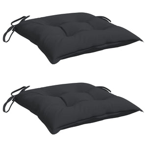 Stuhlkissen 2 Stk. Schwarz 50x50x7 cm Oxford-Gewebe