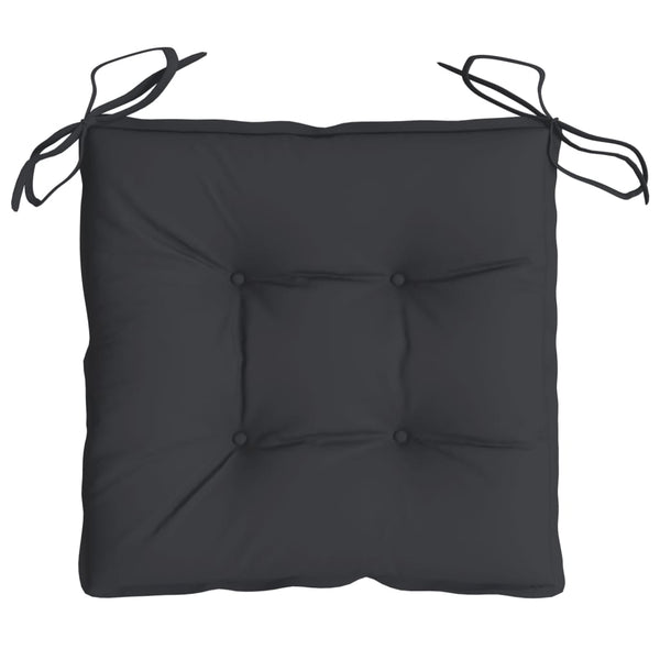 Stuhlkissen 2 Stk. Schwarz 50x50x7 cm Oxford-Gewebe