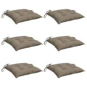vidaXL Coussins de chaise 6 pcs Taupe 50x50x7 cm Tissu Oxford