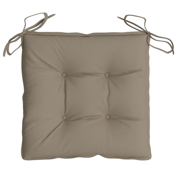 vidaXL Coussins de chaise 6 pcs Taupe 50x50x7 cm Tissu Oxford