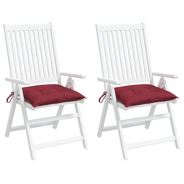 Stuhlkissen 2 Stk. Weinrot 50x50x7 cm Oxford-Gewebe