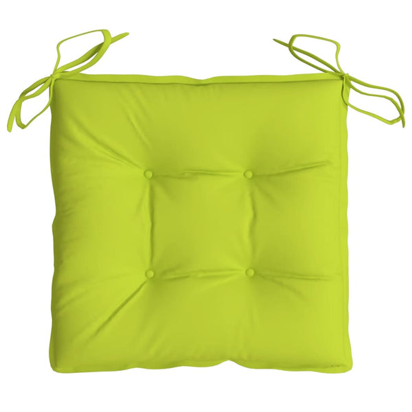 vidaXL Coussins de chaise 2 pcs Vert vif 50x50x7 cm Tissu Oxford