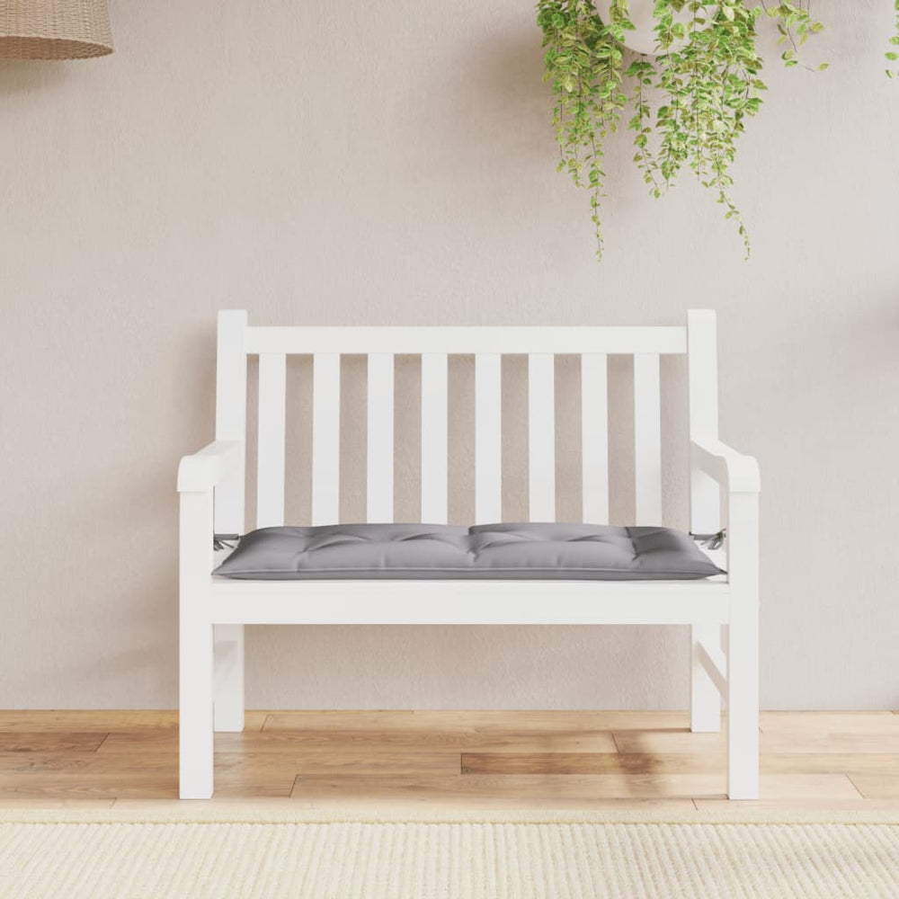 vidaXL Coussin de banc de jardin gris 100x50x7 cm Tissu Oxford