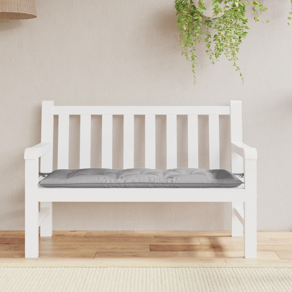 vidaXL Coussin de banc de jardin gris 120x50x7 cm en tissu Oxford