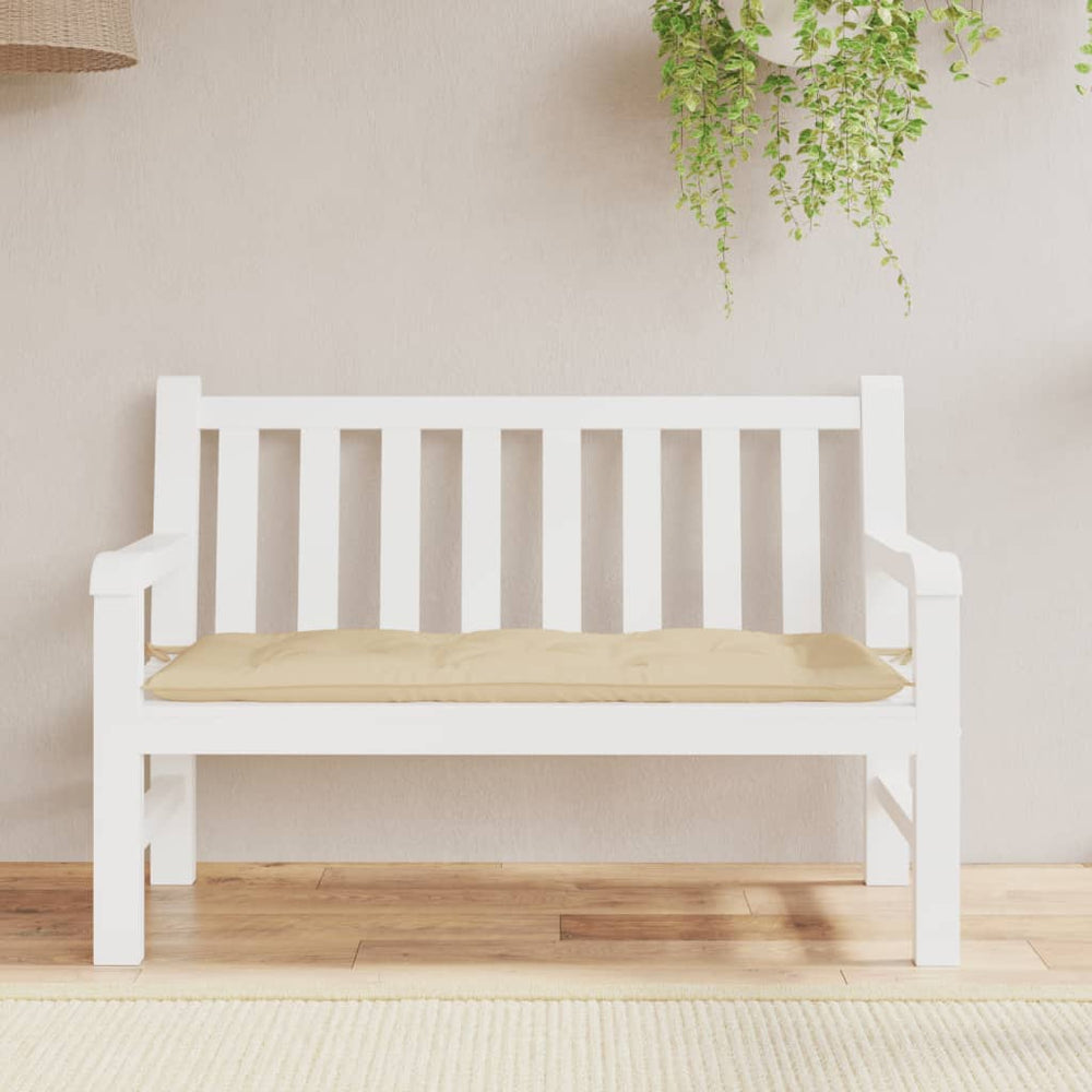 vidaXL Coussin de banc de jardin beige 120 x 50 x 7 cm en tissu Oxford