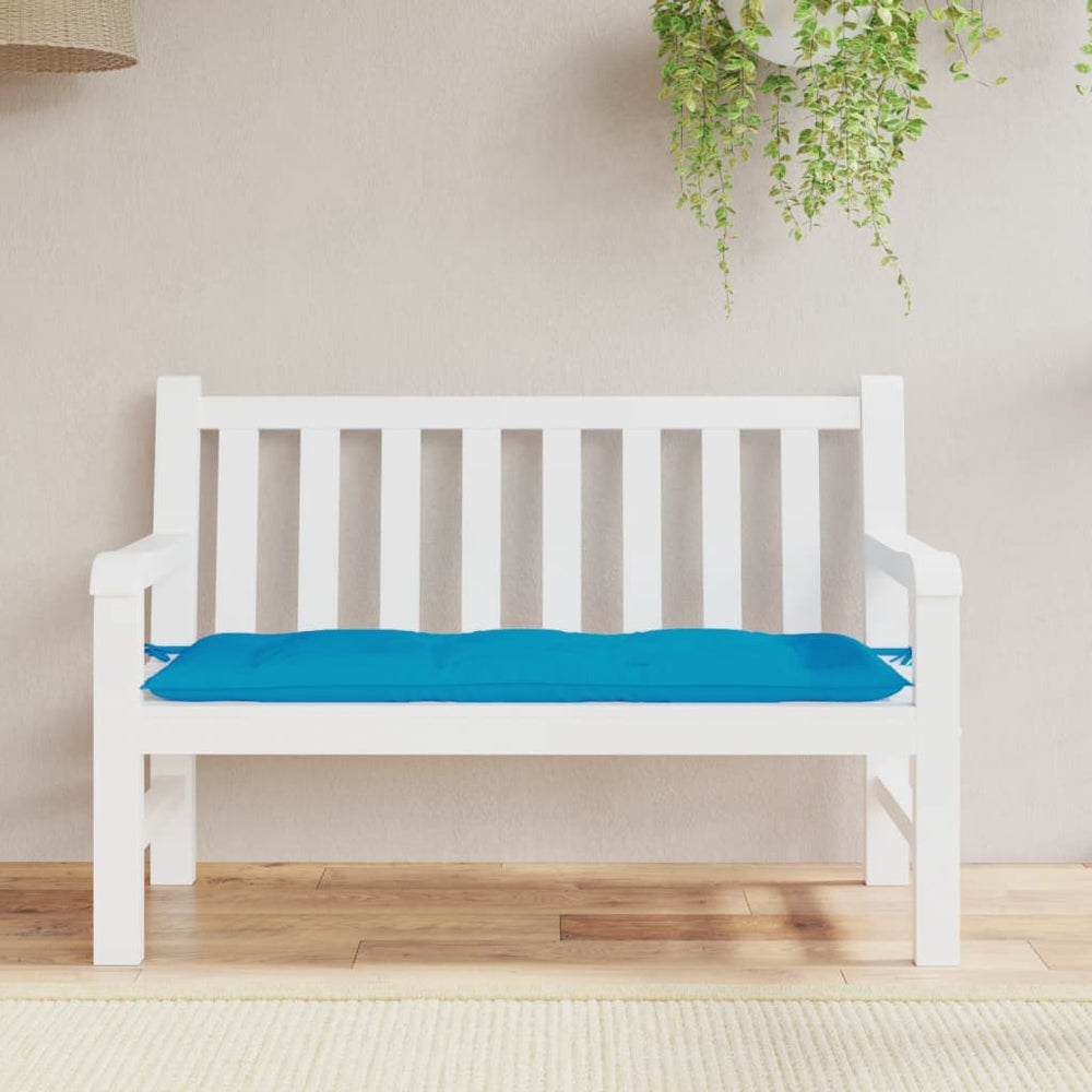 vidaXL Coussin de banc de jardin bleu clair 120x50x7 cm Tissu Oxford