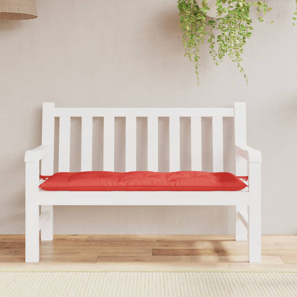 vidaXL Coussin de banc de jardin rouge 120x50x7 cm Tissu Oxford