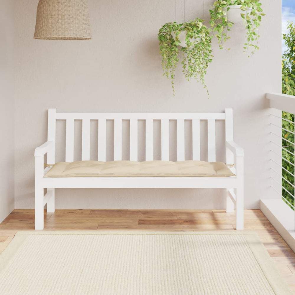 vidaXL Coussin de banc de jardin beige 150x50x7 cm Tissu Oxford