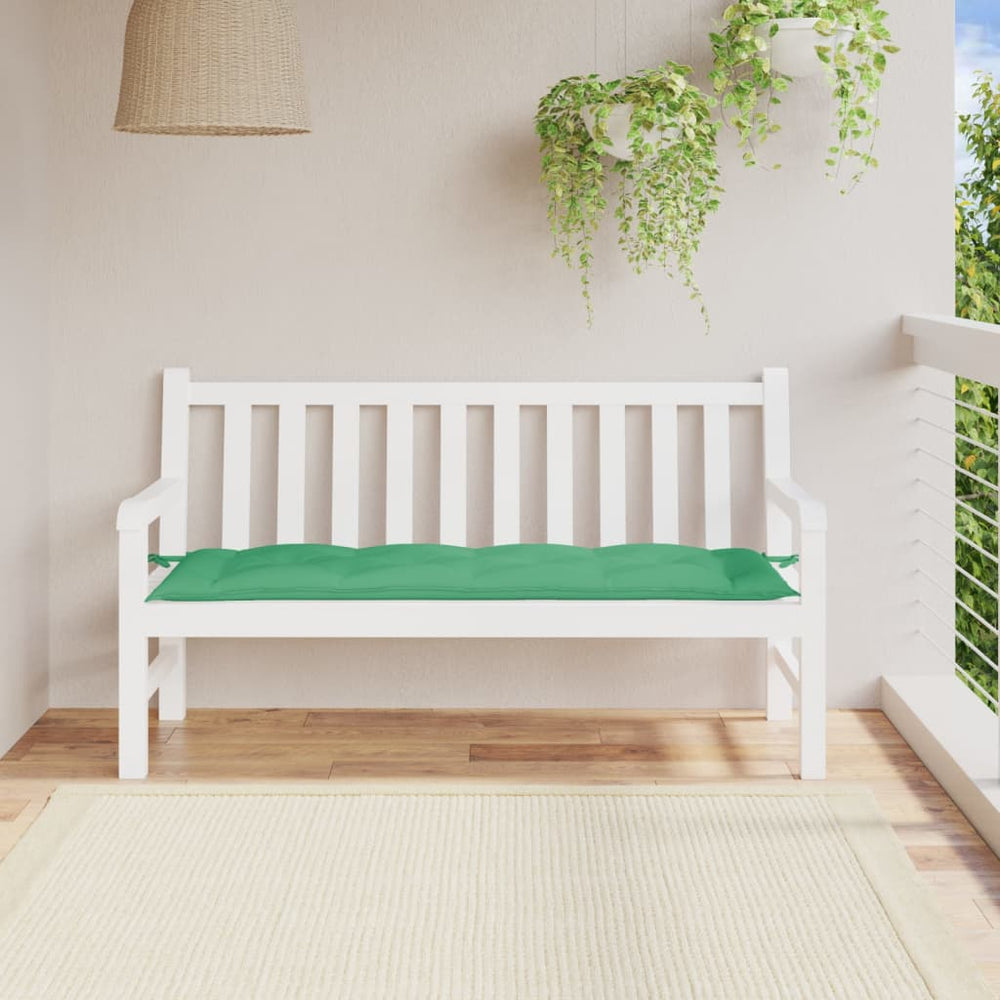 vidaXL Coussin de banc de jardin vert 150x50x7 cm Tissu Oxford