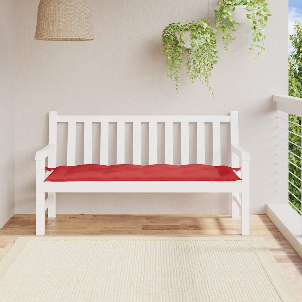 vidaXL Coussin de banc de jardin rouge 150x50x7 cm Tissu Oxford