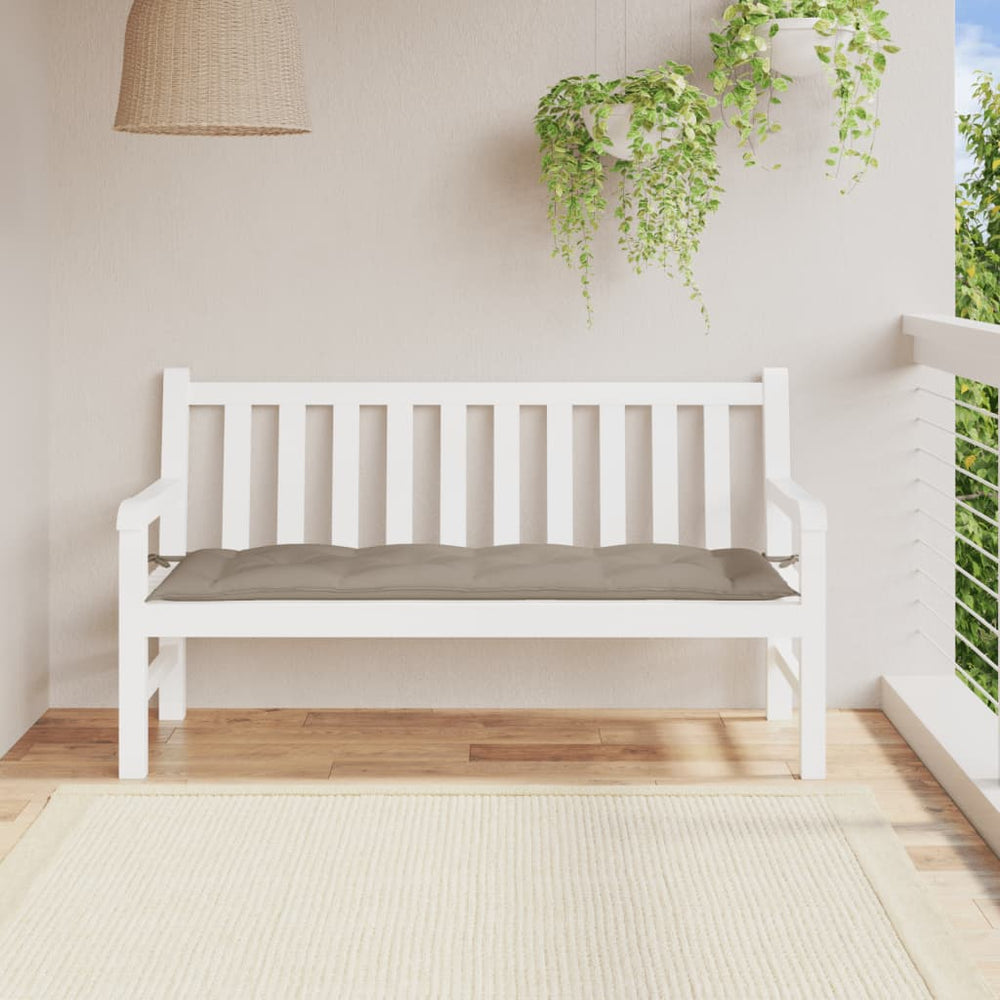 vidaXL Coussin de banc de jardin taupe 150x50x7 cm Tissu Oxford