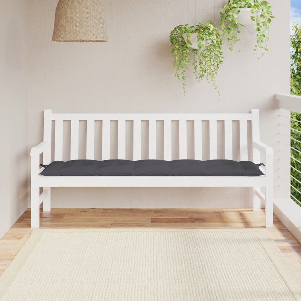 vidaXL Coussin de banc de jardin anthracite 180x50x7 cm en tissu Oxford