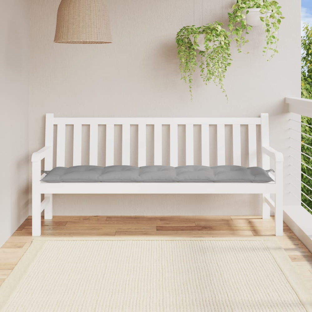 vidaXL Coussin de banc de jardin gris 180x50x7 cm Tissu Oxford