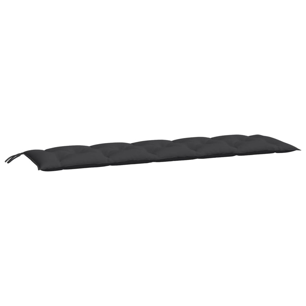 vidaXL Coussin de banc de jardin noir 180x50x7 cm Tissu Oxford
