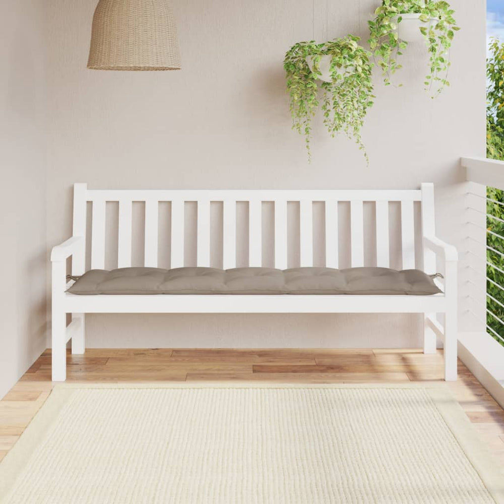 vidaXL Coussin de banc de jardin Taupe 180x50x7 cm Tissu Oxford