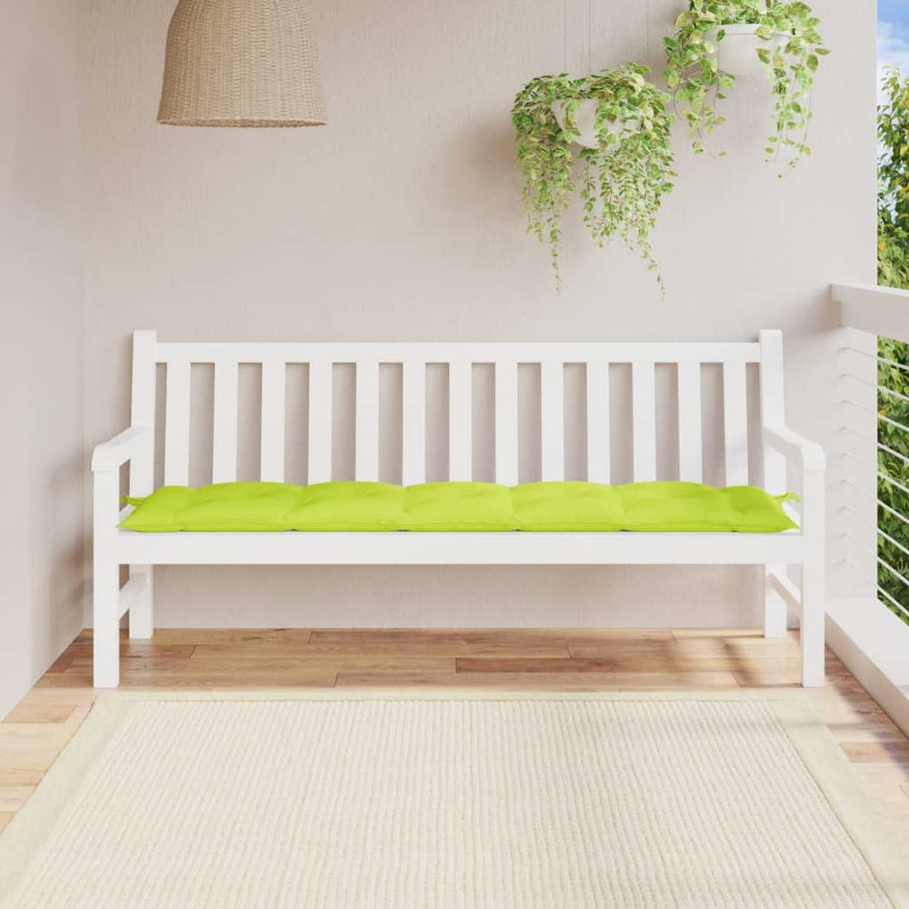 vidaXL Coussin de banc de jardin vert clair 180x50x7 cm Tissu Oxford