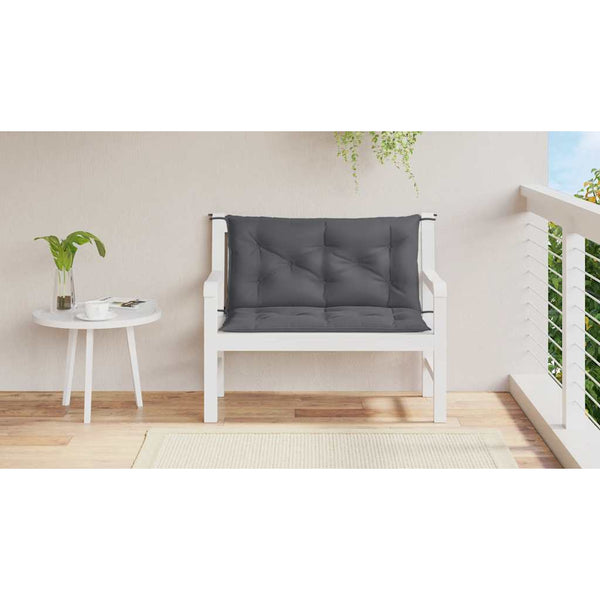 Gartenbank-Auflage Anthrazit 100x(50+50)x7 cm Oxford-Gewebe