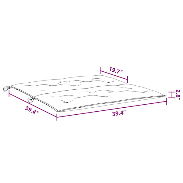 Gartenbank-Auflage Hellblau 100x(50+50)x7 cm Oxford-Gewebe