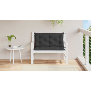 Gartenbank-Auflage Schwarz 100x(50+50)x7 cm Oxford-Gewebe