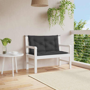 Gartenbank-Auflage Schwarz 100x(50+50)x7 cm Oxford-Gewebe
