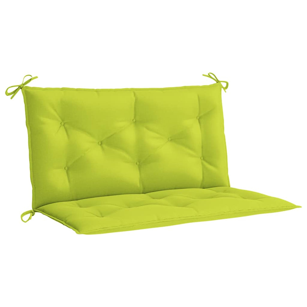 vidaXL Coussin de banc de jardin vert clair 100x(50+50)x7 cm en tissu Oxford