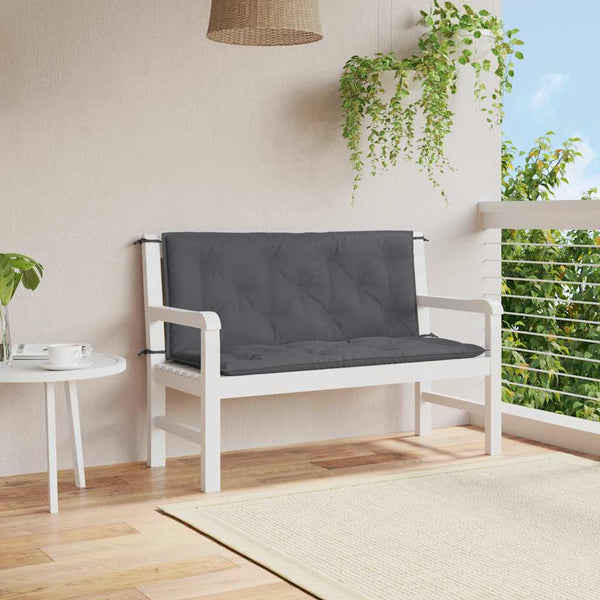 Gartenbank-Auflage Anthrazit 120x(50+50)x7 cm Oxford-Gewebe