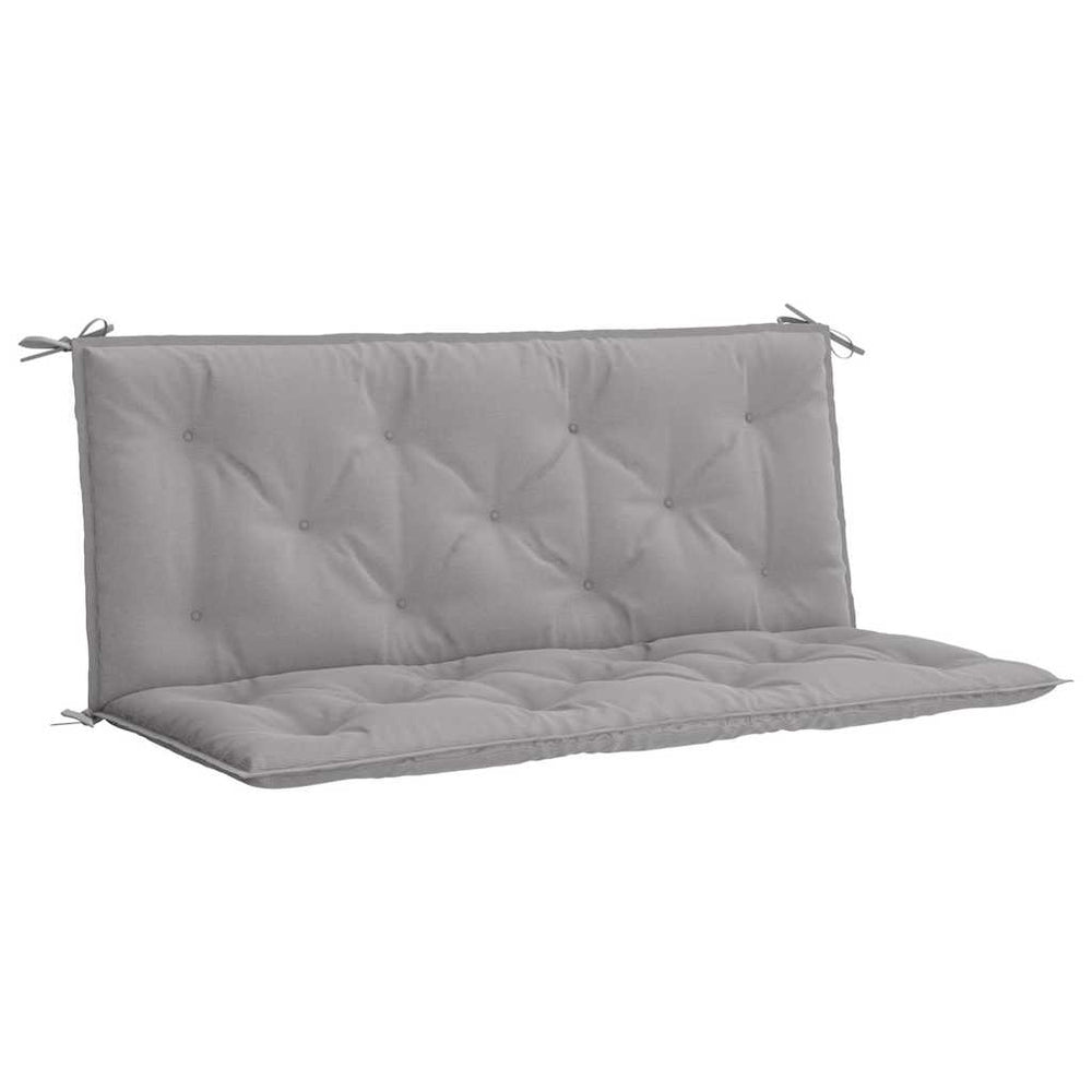 vidaXL Coussin de banc de jardin gris 120x(50+50)x7 cm en tissu Oxford