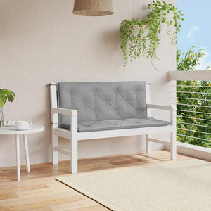 Gartenbank-Auflage Grau 120x(50+50)x7 cm Oxford-Gewebe