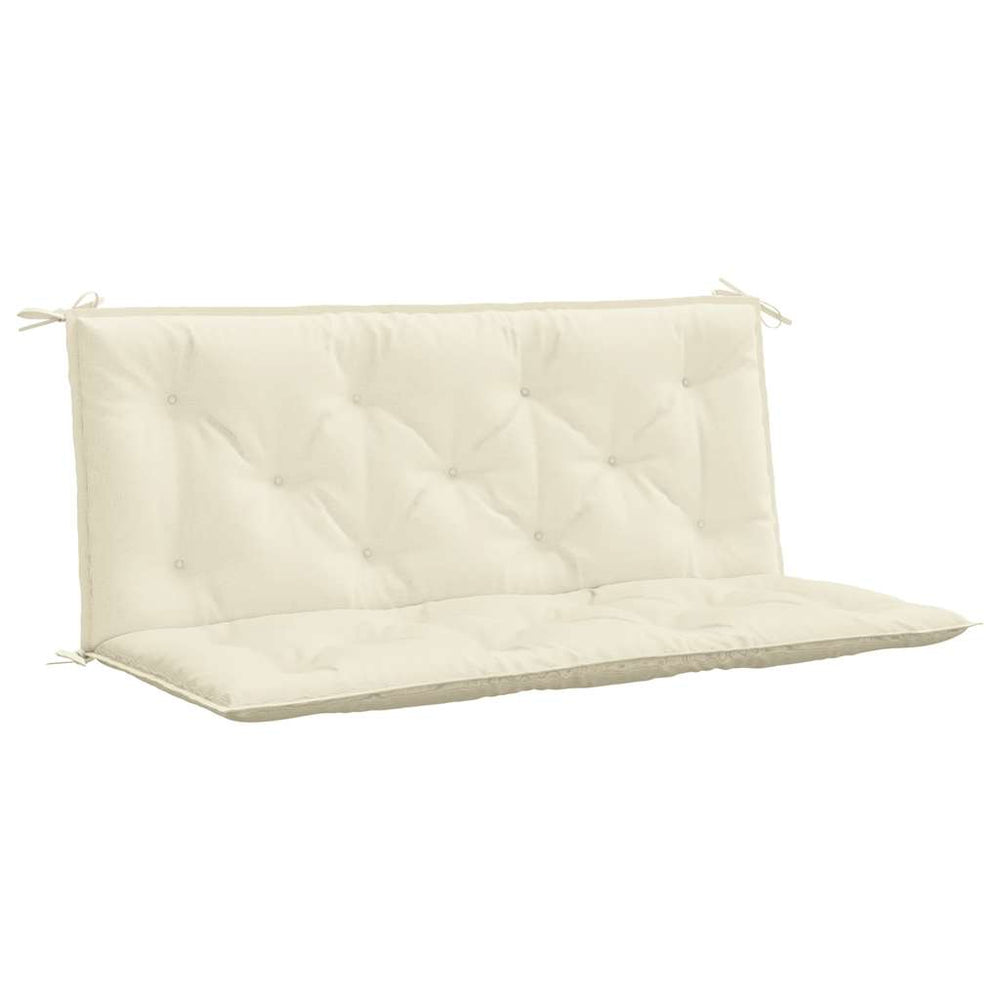 vidaXL Coussin pour banc de jardin Crème 120x(50+50)x7 cm Tissu Oxford