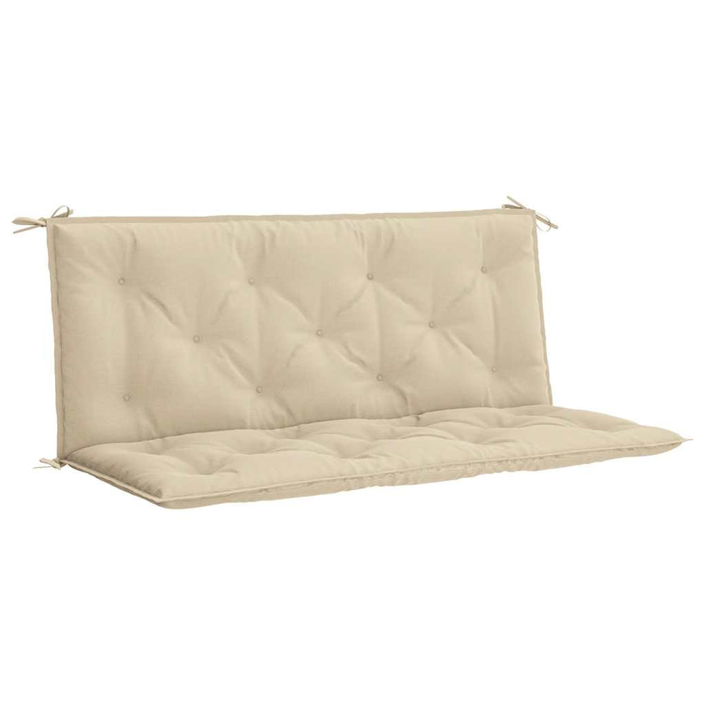 vidaXL Coussin de banc de jardin beige 120x(50+50)x7 cm en tissu Oxford