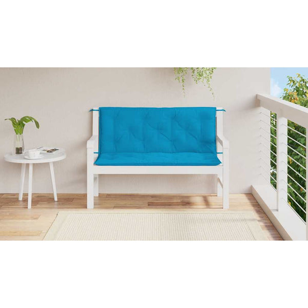 Gartenbank-Auflage Hellblau 120x(50+50)x7 cm Oxford-Gewebe