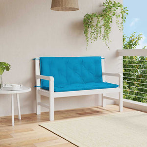 Gartenbank-Auflage Hellblau 120x(50+50)x7 cm Oxford-Gewebe
