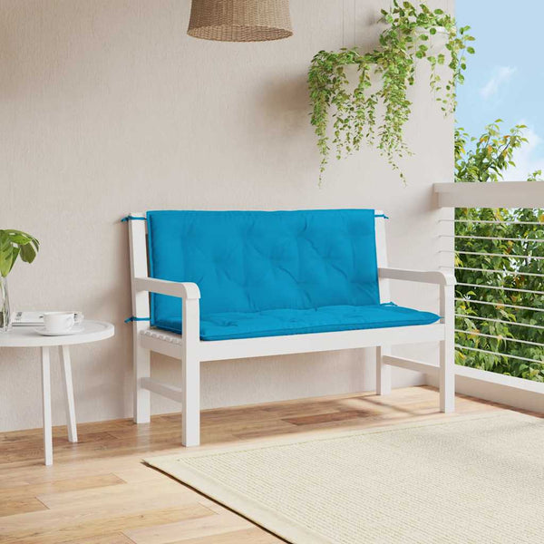 Gartenbank-Auflage Hellblau 120x(50+50)x7 cm Oxford-Gewebe