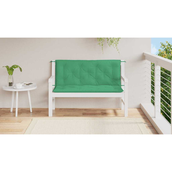 Gartenbank-Auflage Grün 120x(50+50)x7 cm Oxford-Gewebe