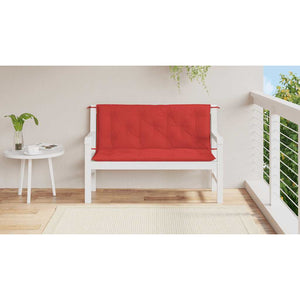 Gartenbank-Auflage Rot 120x(50+50)x7 cm Oxford-Gewebe