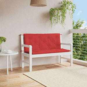 Gartenbank-Auflage Rot 120x(50+50)x7 cm Oxford-Gewebe