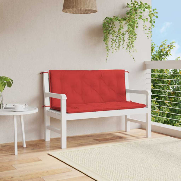Gartenbank-Auflage Rot 120x(50+50)x7 cm Oxford-Gewebe