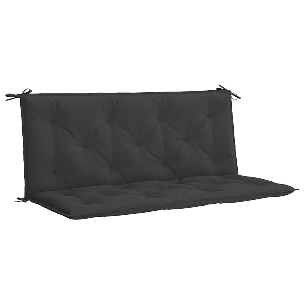 vidaXL Coussin de banc de jardin noir 120 x (50 + 50) x 7 cm Tissu Oxford
