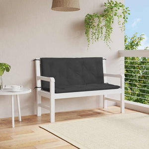 Gartenbank-Auflage Schwarz 120x(50+50)x7 cm Oxford-Gewebe